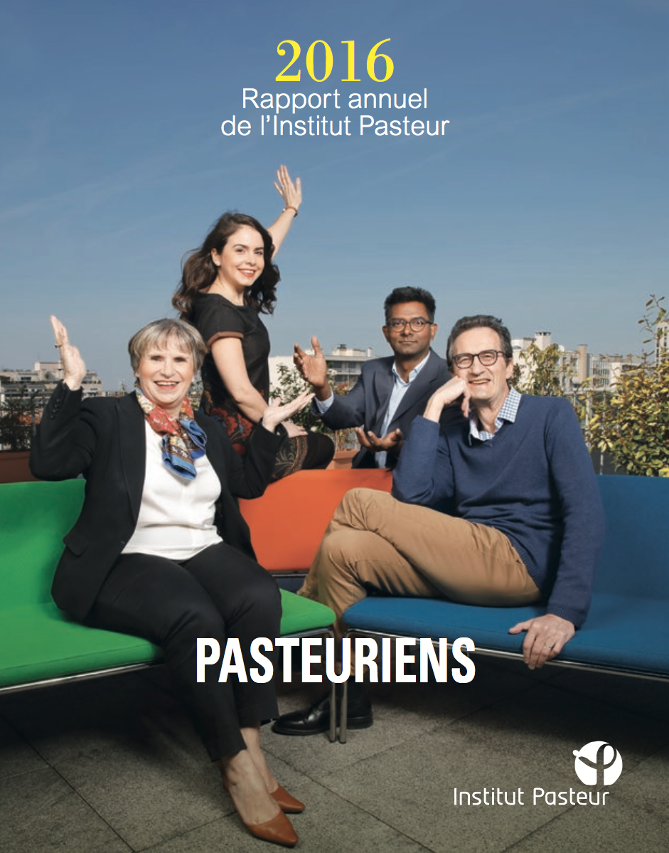 Couverture du rapport annuel 2016 de l'Institut Pasteur