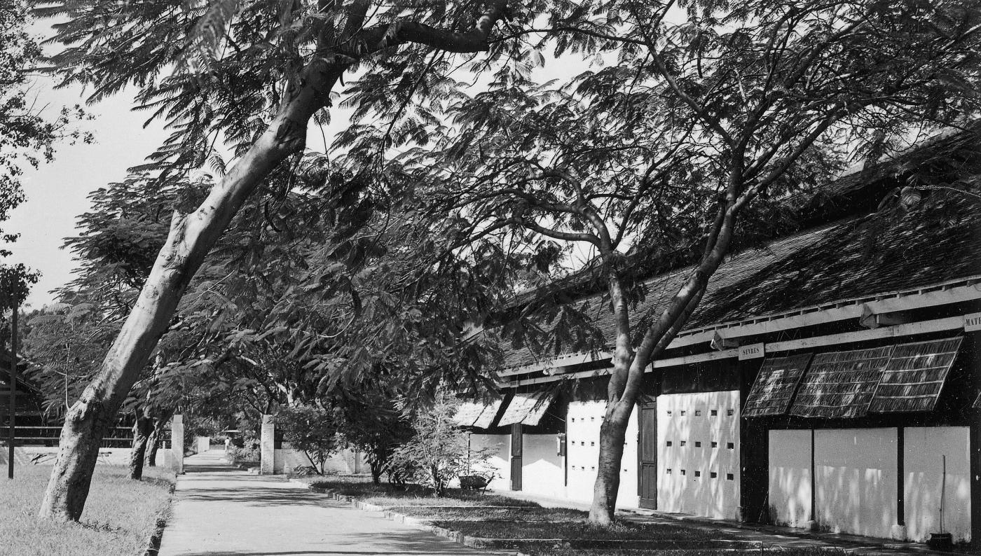Jardin et bâtiment de l'Institut Pasteur du Cambodge, 1960 - Institut Pasteur