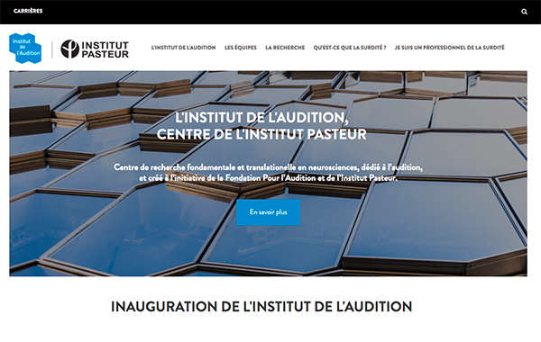 Site Web de l'Institut de l'audition - Institut Pasteur Site Web de l'Institut de l'audition - Institut Pasteur