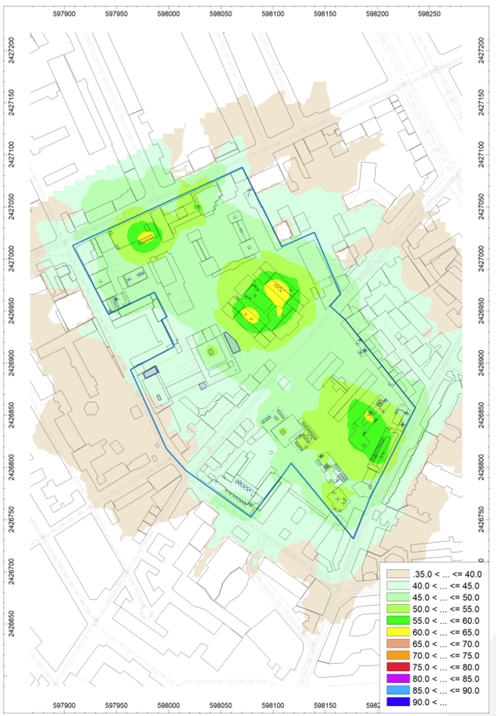 Carte de bruit campus Carte de bruit campus