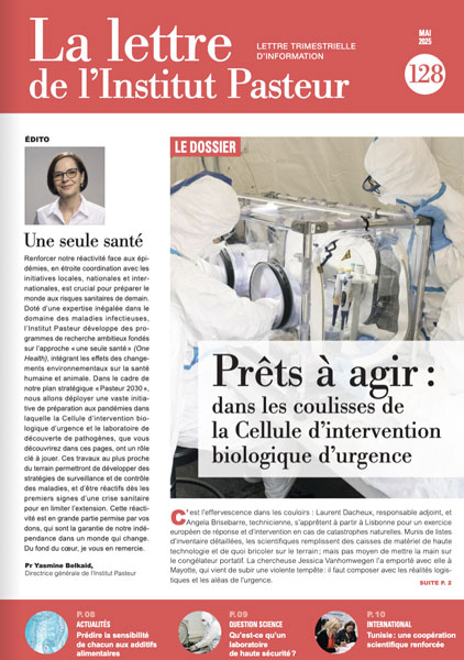 Lettre de l'Institut Pasteur n°128 Une de la LIP n°128