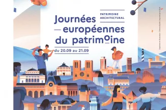 Affiche de la 25e édition des Journées européennes du patrimoine, réalisée par Clément Barbé