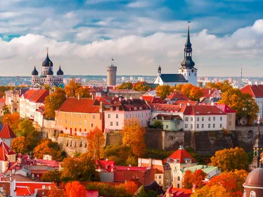 Photo panoramique de Tallin, capitale de l'Estonie