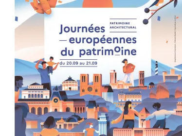 Affiche de la 25e édition des Journées européennes du patrimoine, réalisée par Clément Barbé