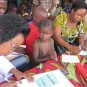 Séance de vaccination contre le virus de l'hépatique B organisée par l'Institut Pasteur de Bangui en février 2012 