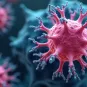 Close-up of CAR T-cell therapy 3D rendering.