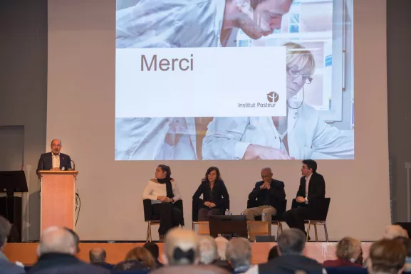 Journée des Grands Donateurs et amis de l'Institut Pasteur le 7 février 2018. Jean-François Chambon, directeur de la communication et du mécénat.