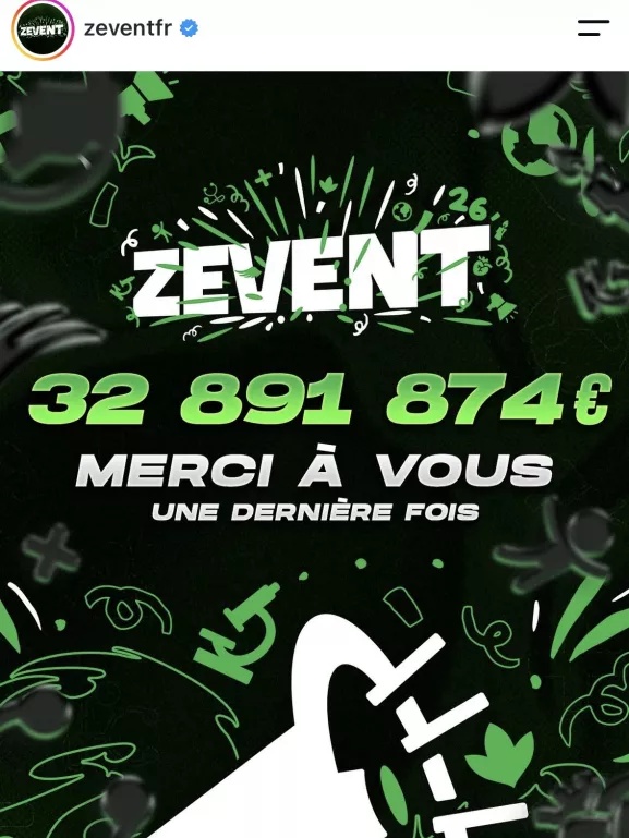 Montant collecte ZEvent