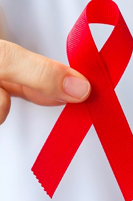 Ruban rouge, symbole du VIH 