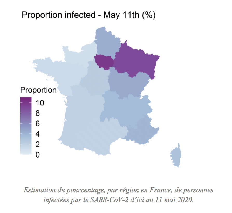 COVID-19 : une modélisation indique qu’entre 3% et 7% des Français ont été infectés - Institut Pasteur