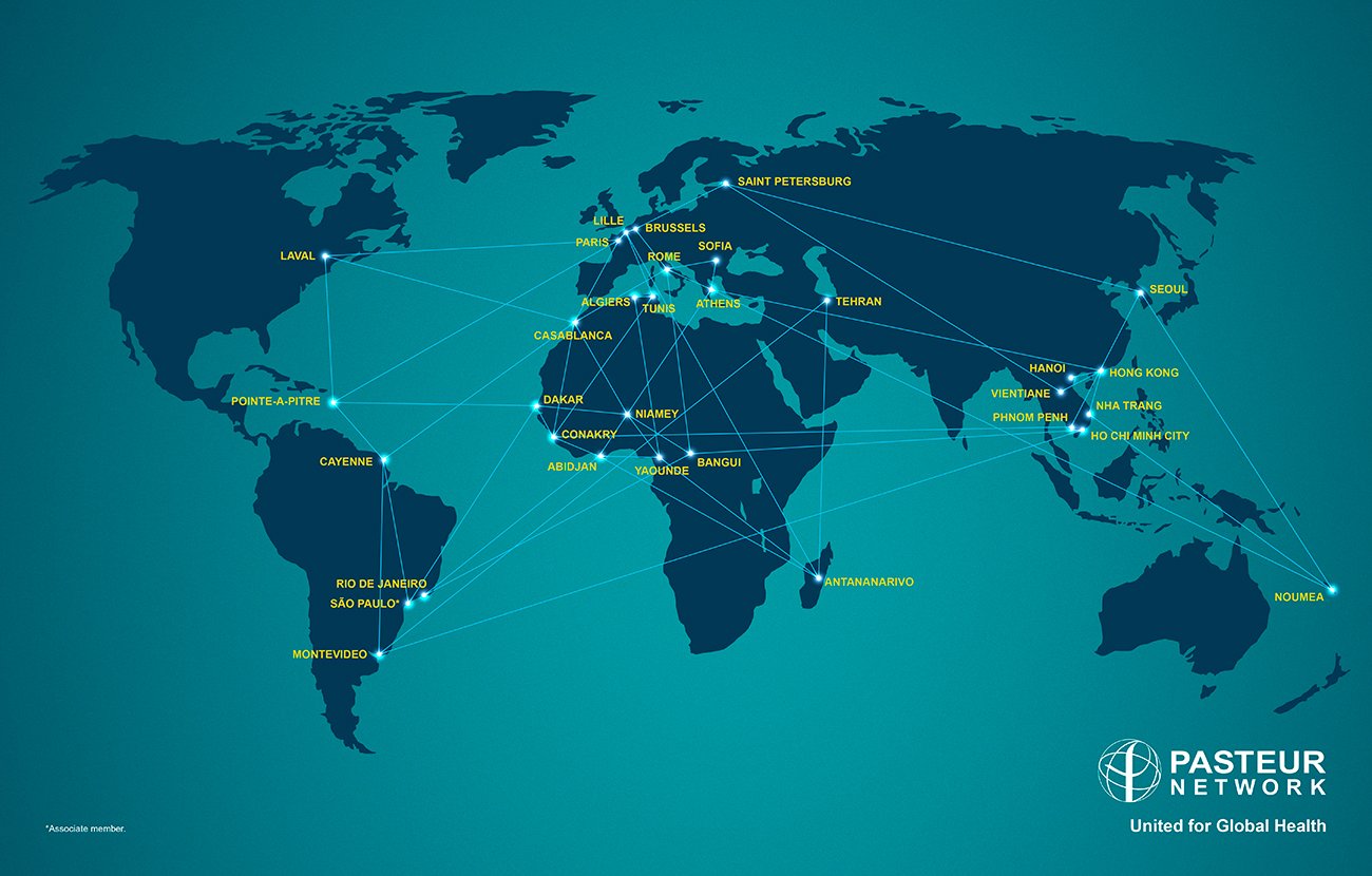 Carte du réseau Pasteur Network