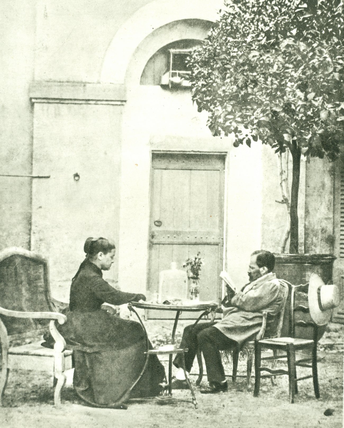 Louis Pasteur et sa femme Marie à Pont-Gisquet en 1886 © Institut Pasteur/Musée Pasteur
