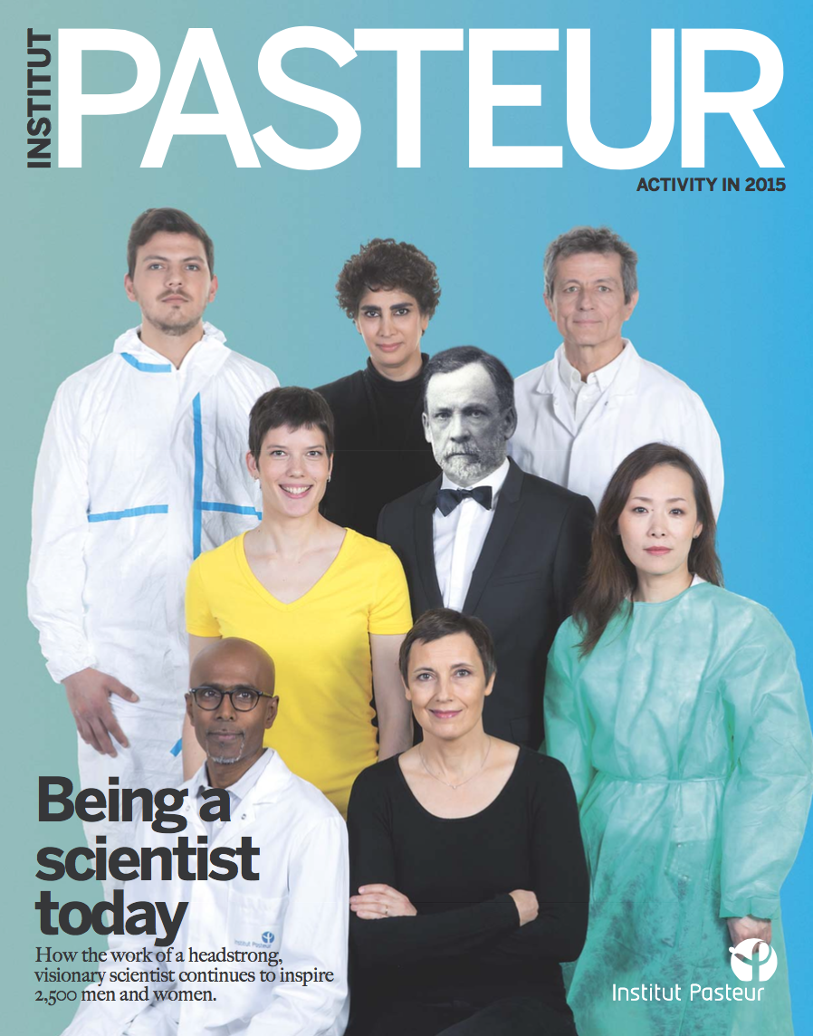 Couverture du rapport annuel de l'Institut Pasteur 2015