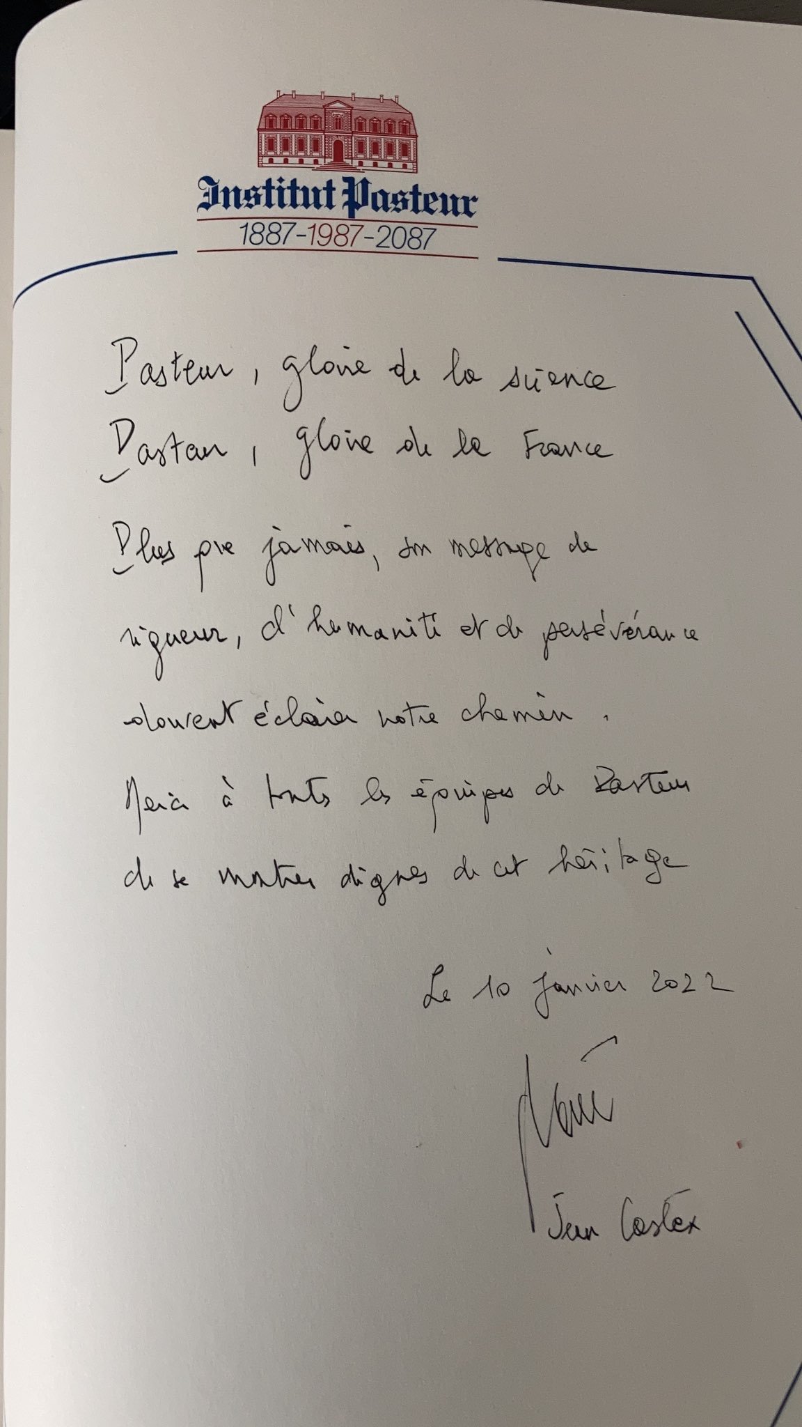Visite Jean Castex 2022 - Institut Pasteur