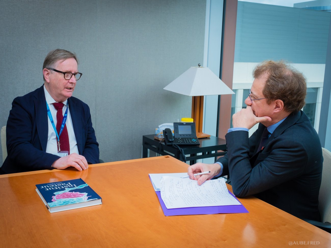 François Romaneix Executive Vice President Institut Pasteur and Sam Hawgood Chancellor of UCSF