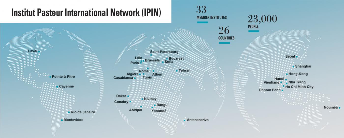 Institut Pasteur International Network Map 2018