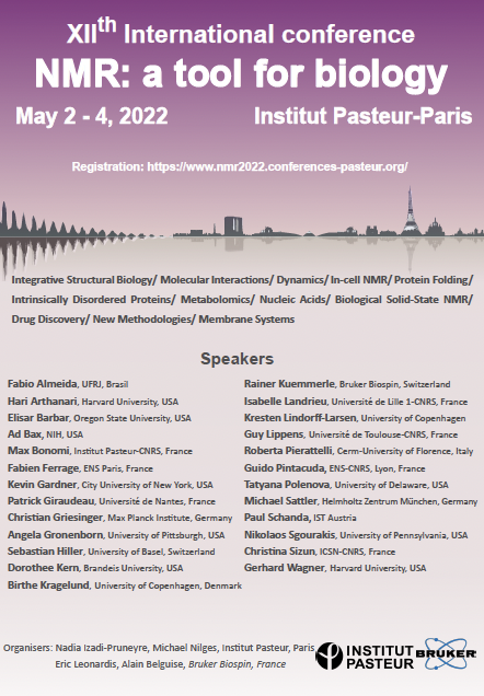 NMR: a tool for biology - May 2 - 4, 2022 - Institut Pasteur-Paris