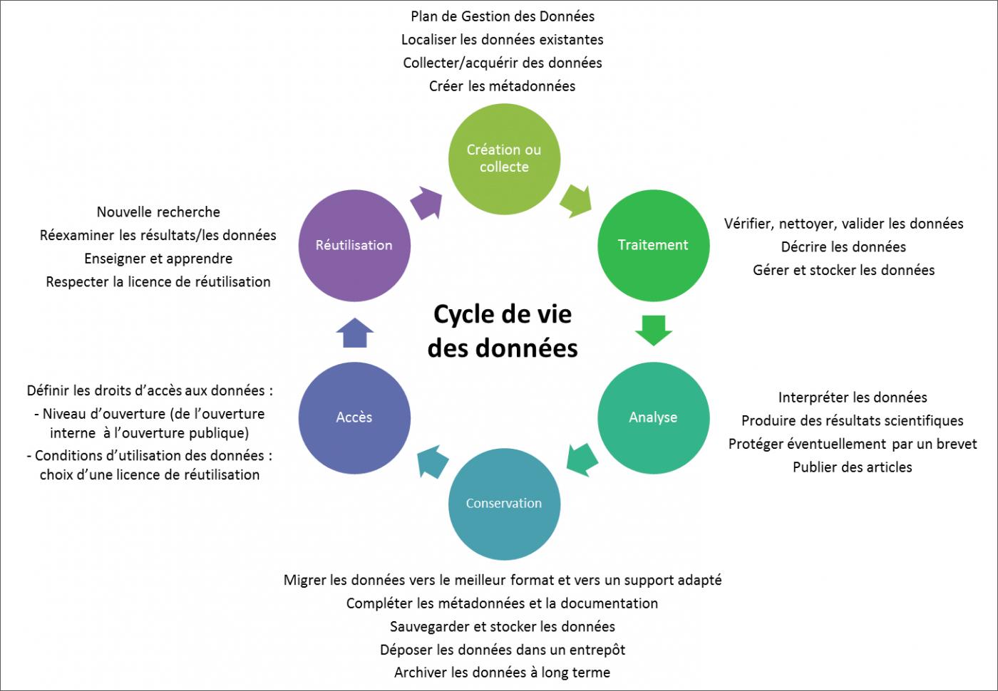 Le cycle de vie des donnée - Ceris - Institut Pasteur