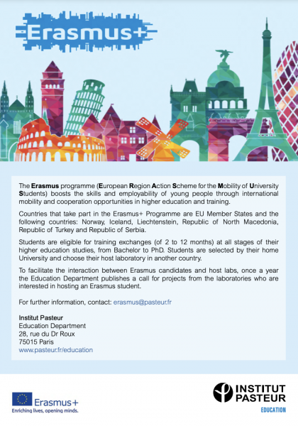 Flyer to download Erasmus+ 2022
